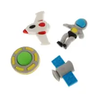 Набор ластиков фигурных 4 штуки &laquo;Космос&raquo;, МИКС