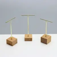 Подставка под серьги QF, Т-образная, набор 3 шт., 16, 13.5, 11.5 см, цвет золото