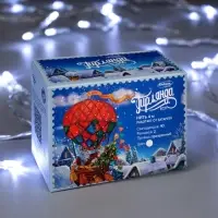 Гирлянда &laquo;Нить&raquo; 4 м, IP20, прозрачная нить, 40 LED, 2 режима, батарейки AAх3 (нет в комплекте), свечение белое