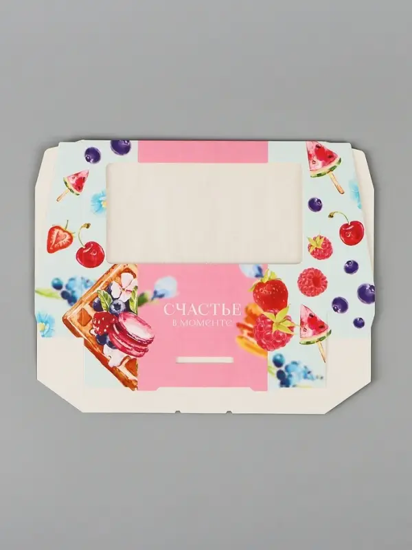 Коробка подарочная с окном &laquo;Счастье в моменте&raquo;, 20&times;12&times;4 см, самосборная