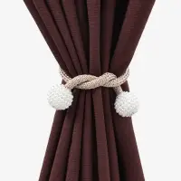 Подхват для штор &laquo;Шарики из бисера&raquo;, d=3&times;40 см, белый, бежевый