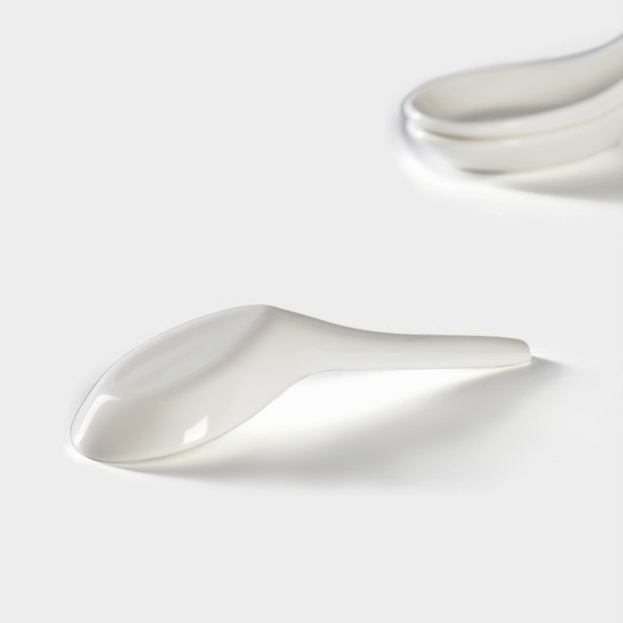 Набор фарфоровых ложек для супа Том Ям Доляна, 3 предмета, цвет белый