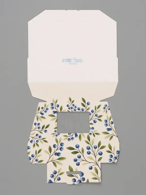 Коробка подарочная с окном &laquo;Ягоды&raquo;, 10&times;8&times;3.5 см, самосборная