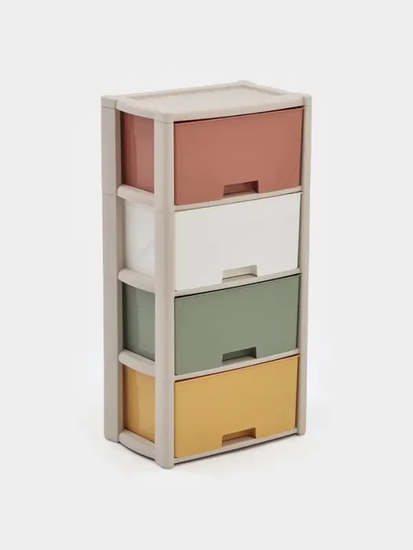 Комод 4-х секционный &laquo;Колорит&raquo;, пластик, 47.5&times;30&times;94 см, МИКС