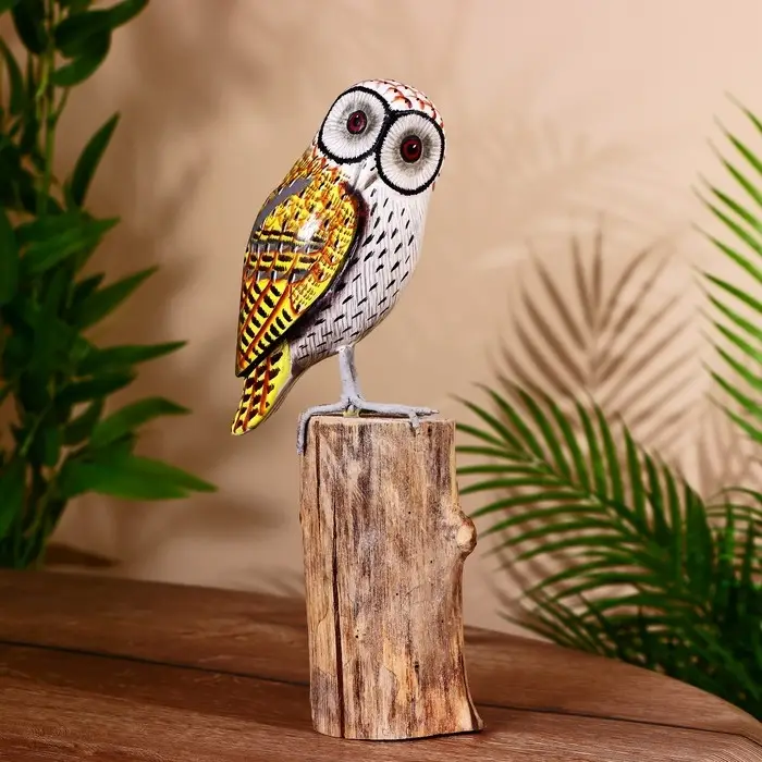 Сувенир "Филин" албезия 13х8х27 см