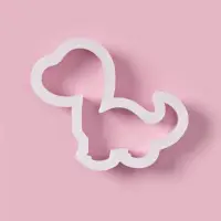 Формы для печенья Доляна &laquo;Хищные динозавры&raquo;, набор 8 шт., пластик, белые