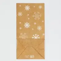 Пакет подарочный без ручек &laquo;С Новым годом! Радости и счастья!&raquo;, 10&times;19.5&times;7 см