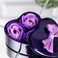 Мыльные розочки, трёхцветные, набор 3 шт., в коробке