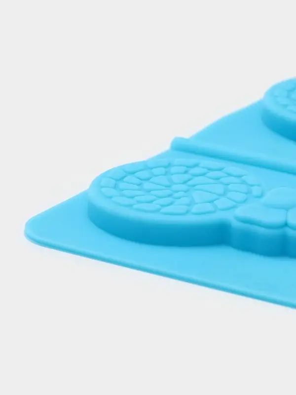 Форма для леденцов Доляна &laquo;Улыбка&raquo;, силикон, 25&times;9.5 см, 5 ячеек, с палочками, МИКС