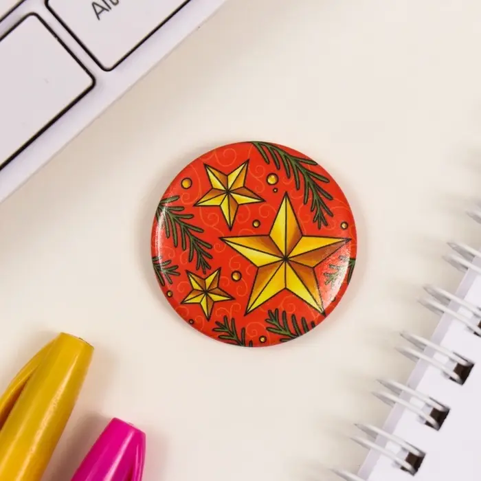 Значок закатной d=35 мм Значок закатной d=35 мм "Звёзды" 6,5х6,5 см