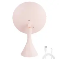 Настольное зеркало для макияжа с подсветкой ML-06 ISA розовое