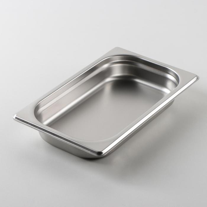 Гастроёмкость 1/4 из нержавеющей стали, 40 мм, 26,4×16×4 см, толщина 0,8 мм Гастроёмкость 1/4 из нержавеющей стали, 40 мм, 26,4×16×4 см, толщина 0,8 мм