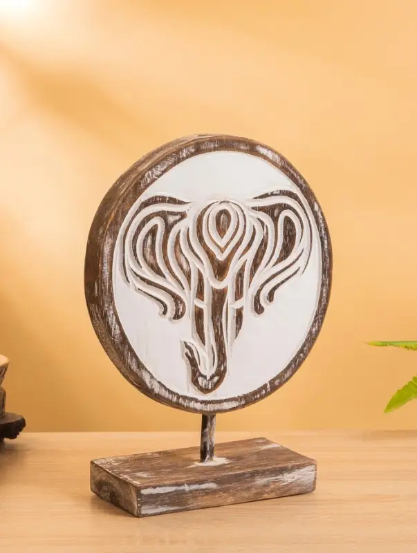 Сувенир на подставке Сувенир на подставке "Голова слона" дерево 25х10х32 см