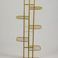 Подставка для цветов Greengo, 7 полок, 43&times;22&times;126 см, напольная, металл, цвет золотой