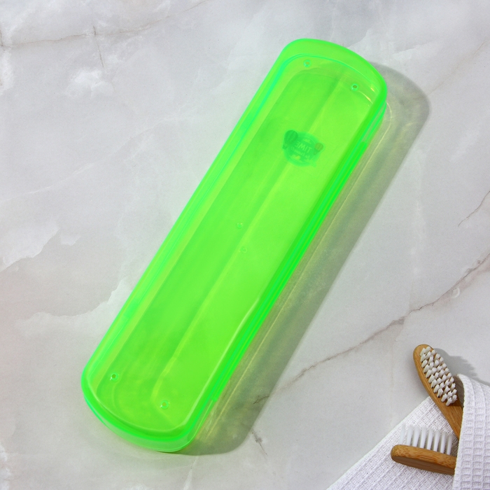 Футляр для зубной щётки и пасты, зеленый , 21 х 5,5 см Футляр для зубной щётки и пасты, зеленый , 21 х 5,5 см
