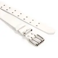 Ремень женский, 3.5&times;105 см, с люверсами, пряжка металл, белый