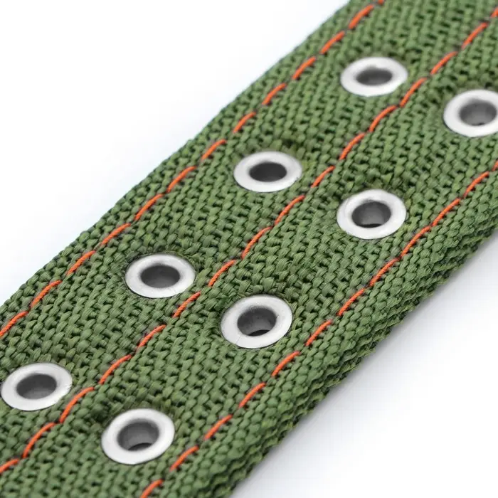 Ошейник, 80&times;4.9 см, ОШ 64-74 см, четырёхслойный, с вертлюгом, полиэстер, зелёный