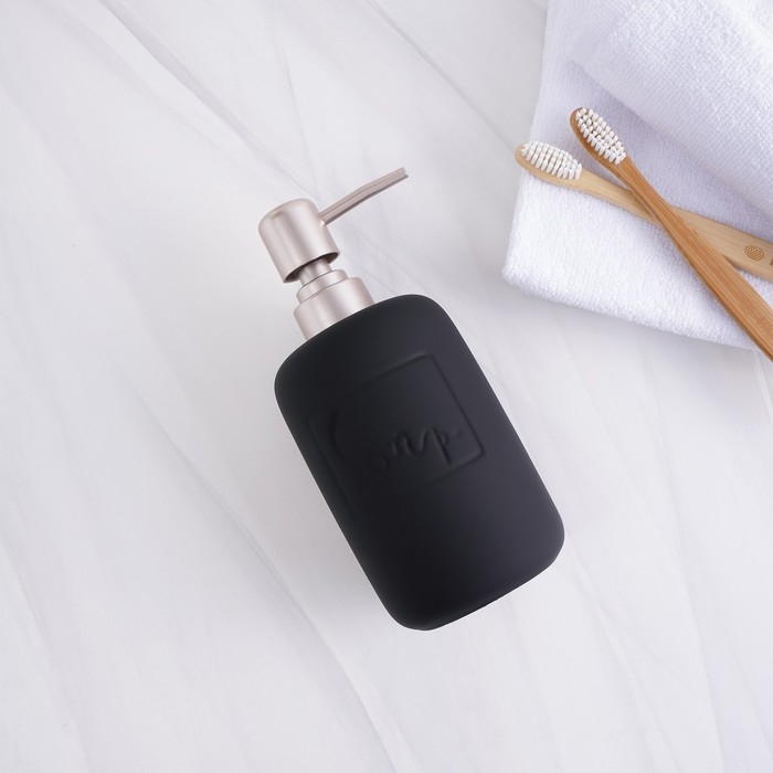 Дозатор для жидкого мыла SAVANNA Do it soft, 420 мл, цвет чёрный Дозатор для жидкого мыла SAVANNA Do it soft, 420 мл, цвет чёрный