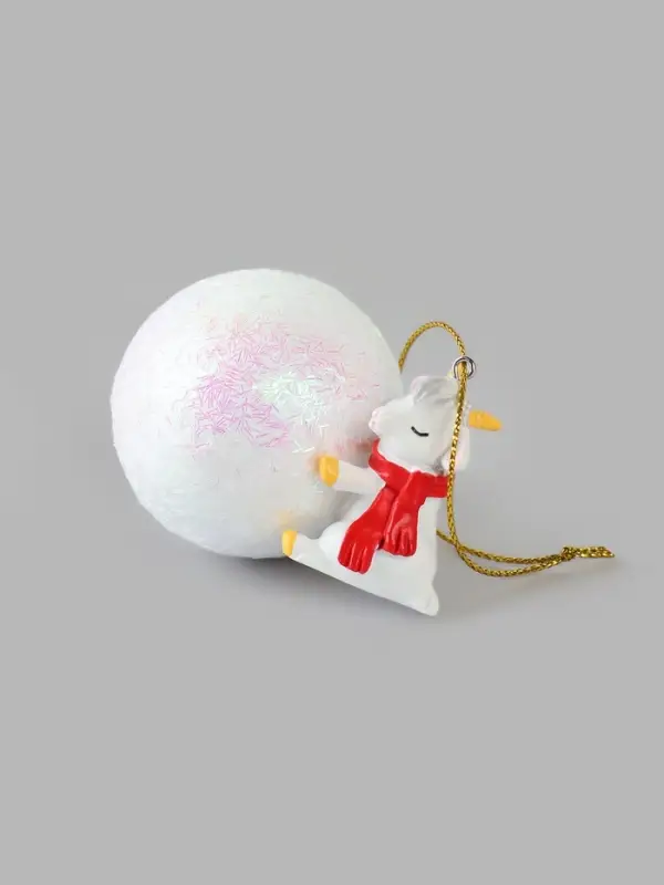 Ёлочная игрушка &laquo;Козлик с шарфом&raquo; на шаре, диам. шара 4.5 см