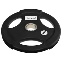 Диск олимпийский ONLYTOP, обрезиненный, с тройным хватом, 10 кг, d=50 мм