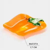 Блюдо сервировочное Доляна &laquo;Перчик&raquo;, 16&times;15 см, стекло, жёлтое