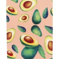 Набор блокнотов А6 32л кл на скобе Авокадо, мел карт, бл офс, 4В 20шт