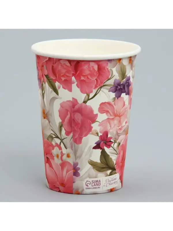 Стакан для цветов &laquo;Цветы яркие&raquo;, 350 мл