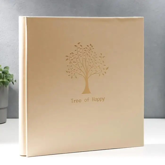Фотоальбом на 600 фото 10х15 Фотоальбом на 600 фото 10х15 "Деревце" кожзам, сливочный