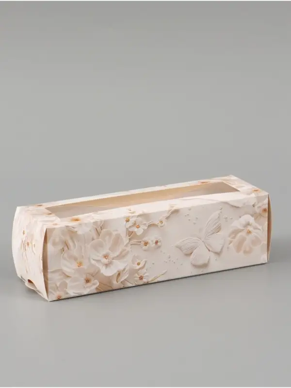 Коробка подарочная с окном &laquo;С любовью&raquo;, 18&times;5.5&times;5.5 см, самосборная