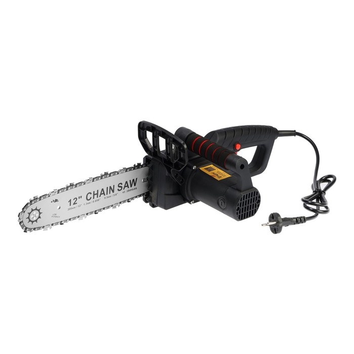 Пила цепная электрическая ТУНДРА, 2000 Вт, 12 Пила цепная электрическая ТУНДРА, 2000 Вт, 12", шаг 3/8", паз 1.3 мм, 45 звеньев