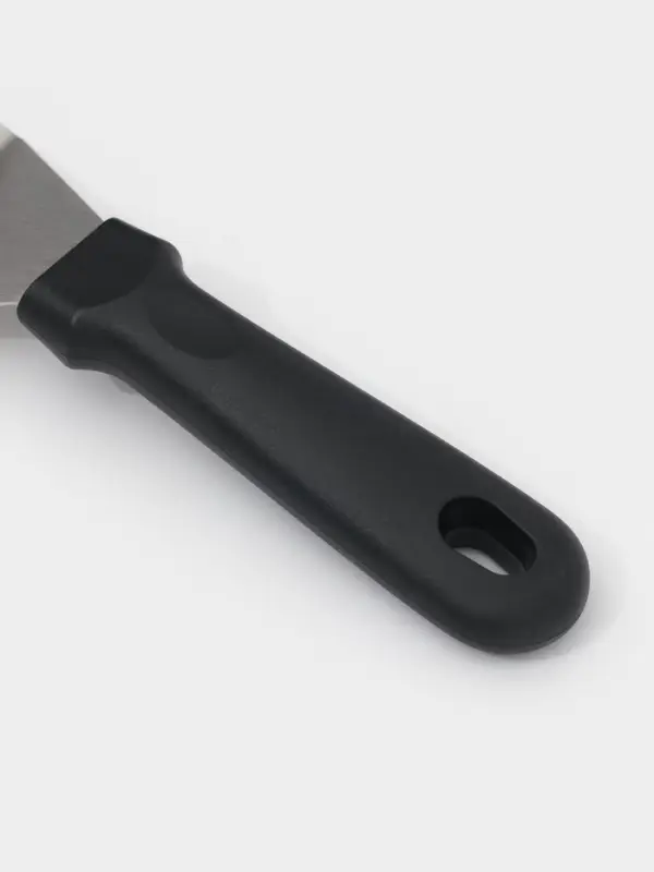 Лопатка перфорированная Доляна, 30.5&times;7.2 см, нержавеющая сталь, чёрная