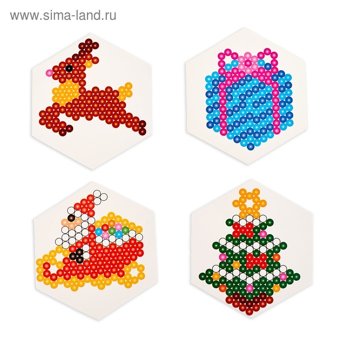 Аквамозаика «Олень с Дедом Морозом», магниты Аквамозаика «Олень с Дедом Морозом», магниты