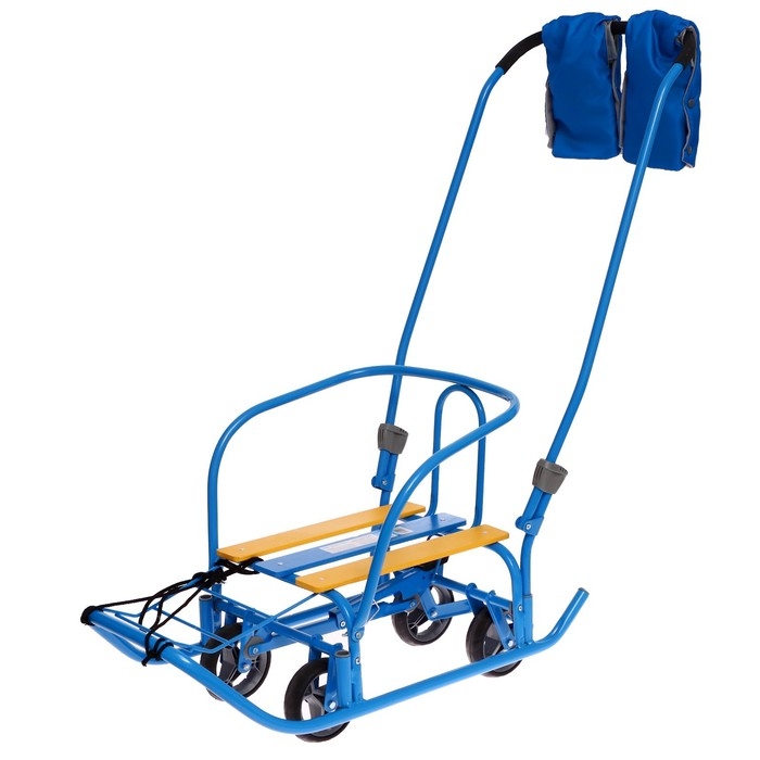 Санки «Ветерок 7 универсал», с рукавичками, цвет голубой Санки «Ветерок 7 универсал», с рукавичками, цвет голубой