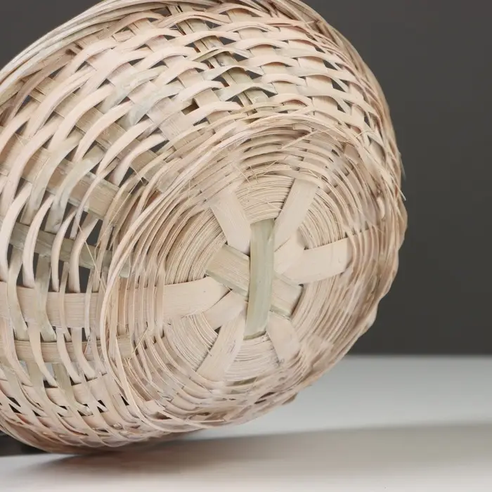 Корзина плетёная, 19&times;5 см, белый, бамбук