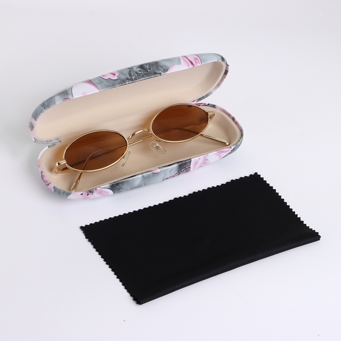 Футляр для очков на хлопушке, длина 16 см, цвет серый Футляр для очков на хлопушке, длина 16 см, цвет серый