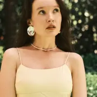 Серьги пластик «Зерно» кофейное, цвет серебро