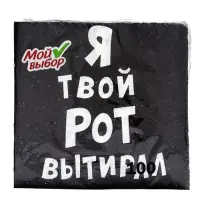 Салфетки бумажные однослойные &laquo;Я твой рот вытирал&raquo;, 24&times;24 см, 100 шт.