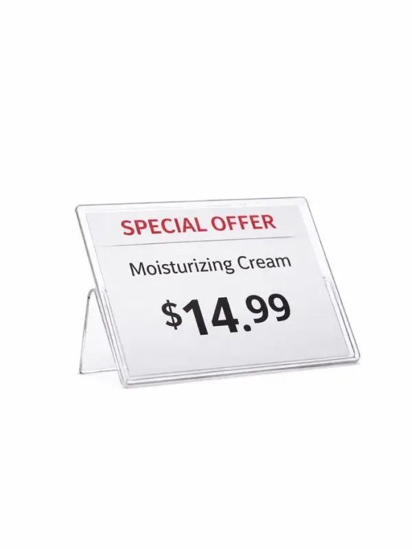Ценникодержатель-подставка, оргстекло 1 мм, 6&times;4 см