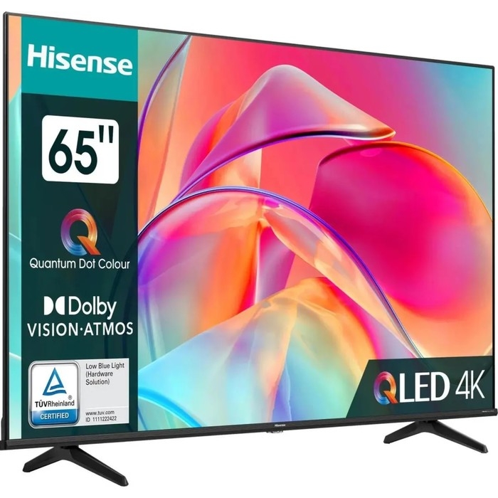 Телевизор HISENSE 65E7KQ, 65 Телевизор HISENSE 65E7KQ, 65", 3840x2160,DVB-T2/C/S2,HDMI 4,USB 1,Q-LED,Smart TV,черный