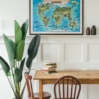 Карта Мира интерактивная, для детей &laquo;Животный и растительный мир Земли&raquo;, 101&times;69 см, ламинированная