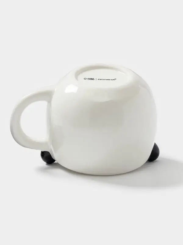 Кружка Доляна &laquo;Панда&raquo;, 490 мл, доломит, белая