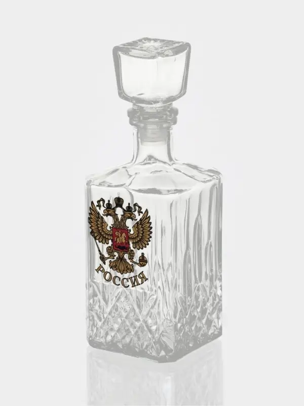 Набор питьевой &laquo;Герб России&raquo;, 7 предметов: графин 500 мл, стопка 50 мл, 6 шт.