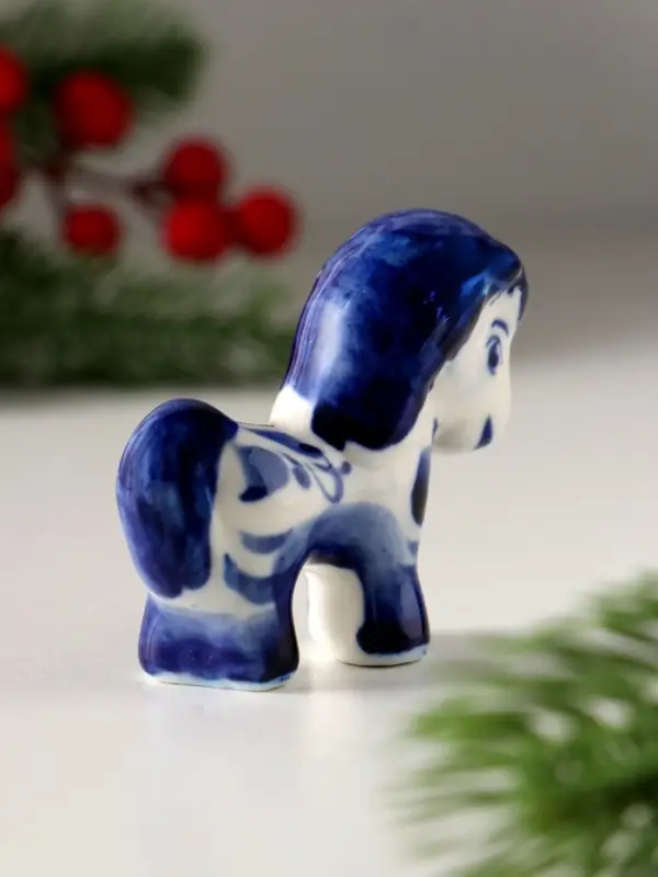 Сувенир Жеребенок, 6х6,5 см, гжель Сувенир Жеребенок, 6х6,5 см, гжель