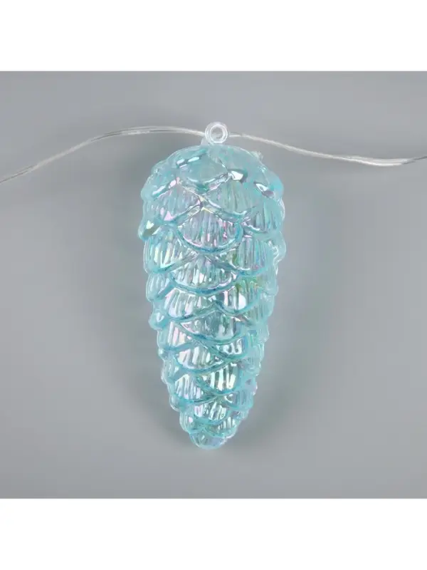 Гирлянда &laquo;Нить-грозди&raquo; 230 см, прозрачная нить, &laquo;Шишки&raquo;, 30 LED, 4.5 В, от батареек AAх3, свечение тёплое белое