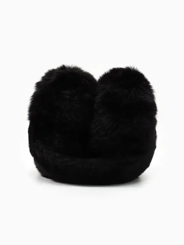 Меховые наушники складные женские MINAKU, чёрные, размер 54-58 Меховые наушники складные женские MINAKU, чёрные, размер 54-58