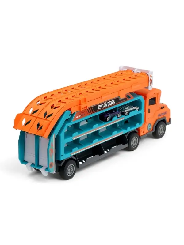 Автоград Автовоз с большой горкой и 10 машинками Автоград Автовоз с большой горкой и 10 машинками