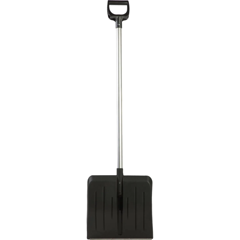 Лопата д/уборки снега МЕТЕЛИЦА  41x40х140см пластик/ковш с р/ж алюмин/черен