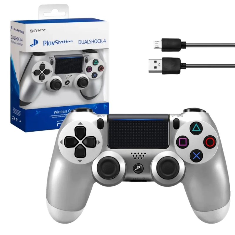 Джойстик PS4 DualShock беспроводной A серебро Джойстик PS4 DualShock беспроводной A серебро