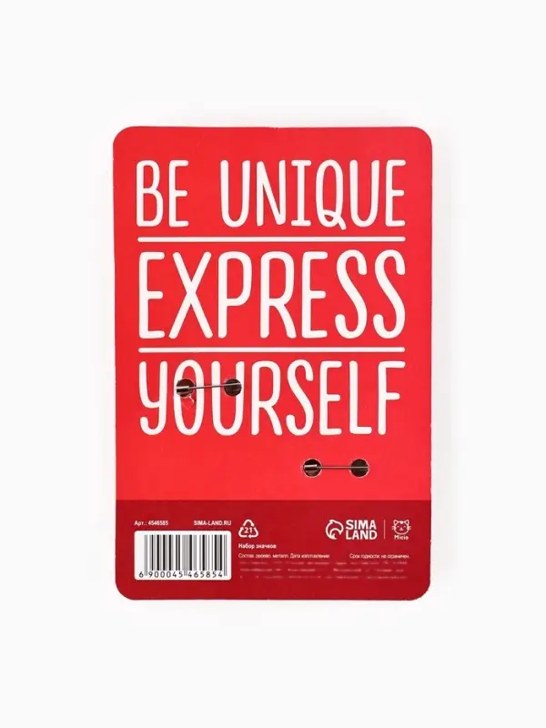 Значок на цепочке &laquo;Котик&raquo;, набор 2 шт., 8&times;12 см