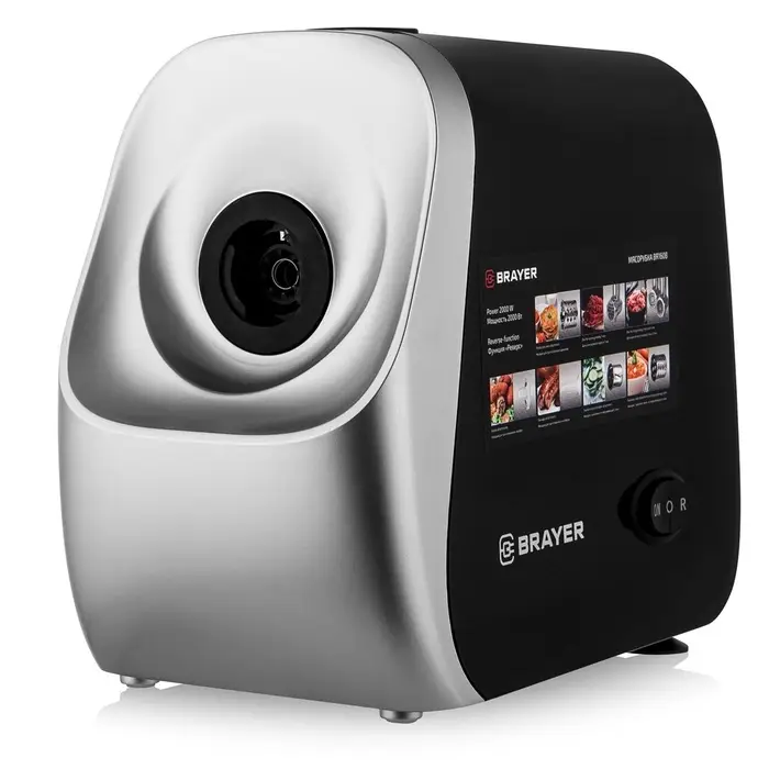 Мясорубка BRAYER 1608BR, электрическая, 2000 Вт, реверс, 3 диска, 4 насадки, 2 кг/мин Мясорубка BRAYER 1608BR, электрическая, 2000 Вт, реверс, 3 диска, 4 насадки, 2 кг/мин